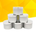 thumbnail image 2 of 10 latas vacías mate de 8 onzas para almacenar especias, dulces, té, regalos, velas redondas, pequeñas cajas de hierro., 2 of 5