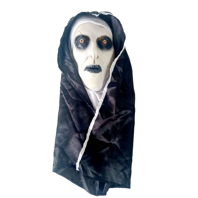 Máscara de látex para cosplay, conjuros para 2 monjas, carnaval, Halloween