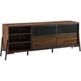 thumbnail image 1 of Fenton 70" 2-Door Sliding Metal Mesh Door TV Console in Dark Walnut, 1 of 8
