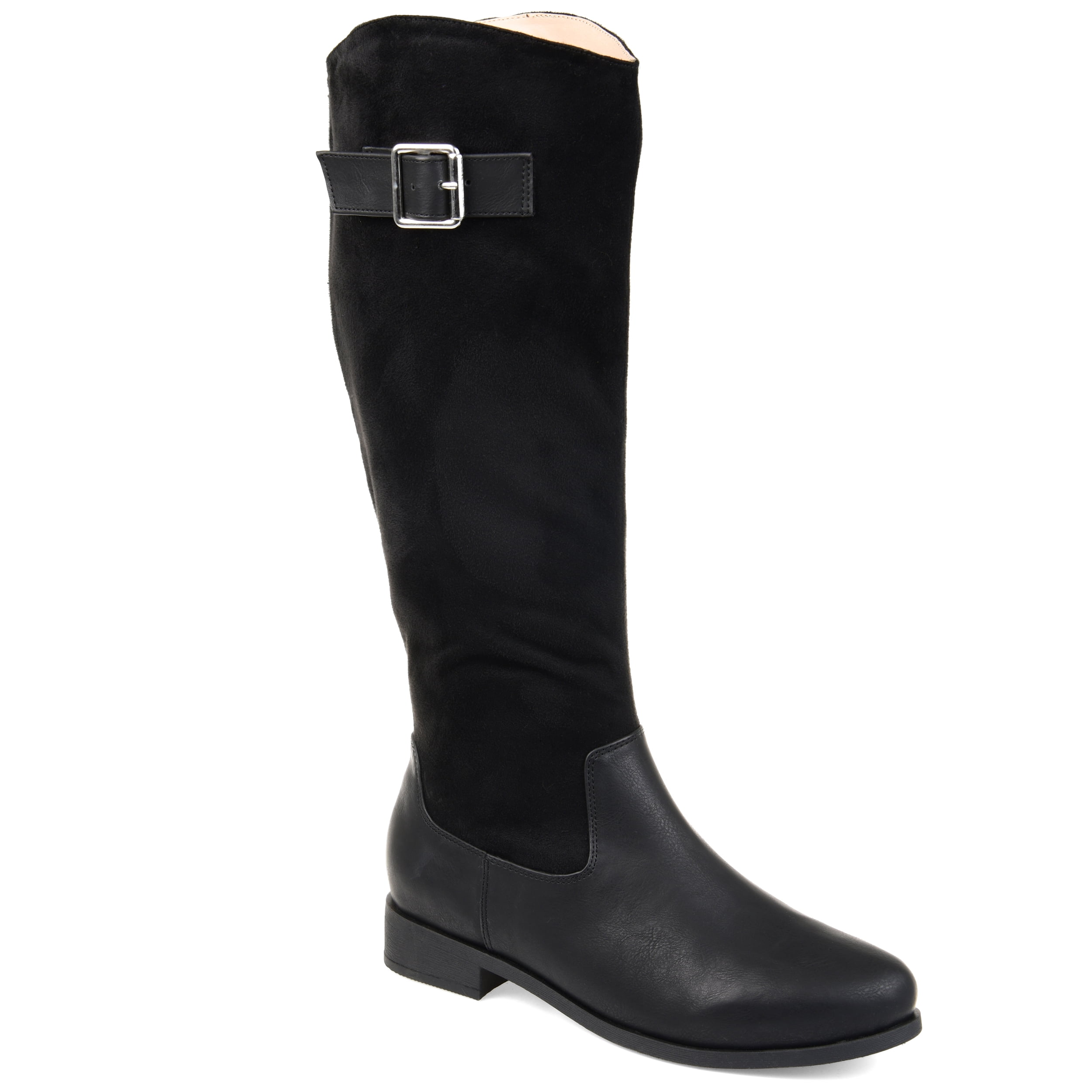 wide calf two tone riding boots