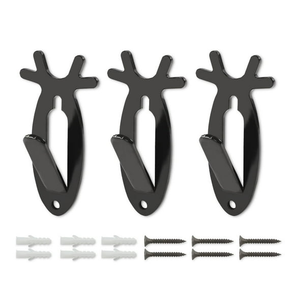 PIT66 3Pcs European Mount Skull Wall Hanger Hook Deer Antelope Antler Mount Bracket