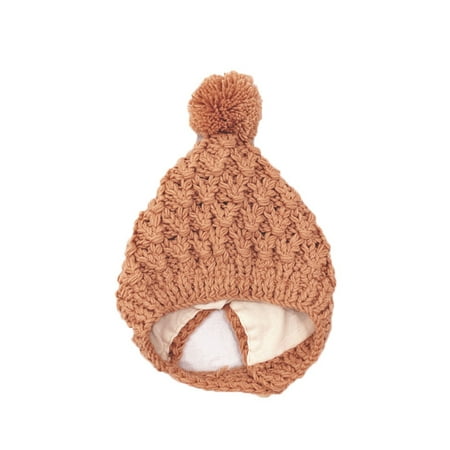 

aturustex Baby Girls Boys Winter Warm Knit Hat Balls Solid Warm Beanie Cap