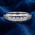 thumbnail image 1 of Men's Diamond Wedding Brushed Ring 10K White Gold, 1 of 1