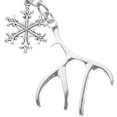 thumbnail image 6 of Raindrops Holiday Themed Antler Key Chain Silver 1Pack Decorative Accessory, 6 of 6