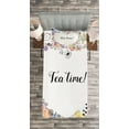 thumbnail image 3 of Ambesonne Tea Party Quilted Bedspread Set 2 Pcs, Doodle Frame, Twin Size, Multicolor, 3 of 3