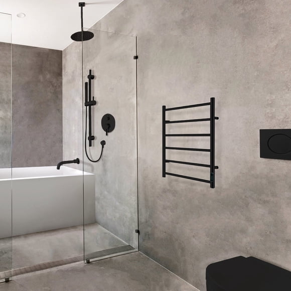 AGUA Canada Georgia 6 Bar Towel Warmer Matte Black