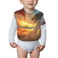 thumbnail image 6 of Zufioo Red And Blue Fire Dragon B Print Toddler Adjustable Waterproof Bib, 11.6x15 Inch Feeding Bib Suitable for 6-24 Month Babies, 6 of 8