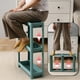 thumbnail image 5 of Organizadores de armario y almacenamiento, carrito de almacenamiento delgado con ruedas, estante práctico de tres capas de tipo estrecho con ruedas para cocina, baño, lavandería, despensa, espacios pe, 5 of 6