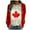 Red, variant on Fsqjgq Sweatshirt Hoodie Casual Sweatshirts for Women Jackets Trendy Crewneck Oversized Sweatshirts Canada Flag Print Long Sleeve Shirts Fall Tunic Tops Loose Fit Cute Clothes Workout Pullover