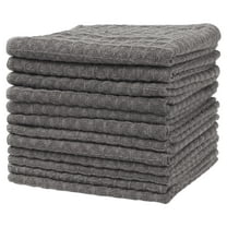 Unique Bargains Waffle Weave Kitchen Cleaning Absorbent Lint Free Dish Kitchen Towels 12pk 12" x 12"