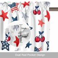 thumbnail image 6 of Independence Day Blue Red Star Valances for Windows,Kitchen Valance Rod Pocket Short Curtain, Abstract Stars Cherry Valance Curtain Window Valances for Bedroom Bathroom Living Room 42x18in, 6 of 9
