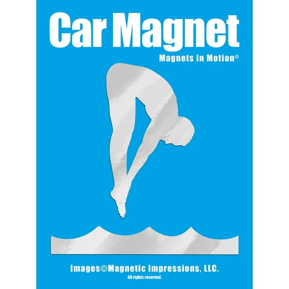 Magnets in Motion Diver Male Car Magnet Chrome