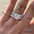 thumbnail image 4 of EOEMY 925 Sterling Silver Rings Shiny Zircon Ring Women Wedding Ring Size 6-10-10, 4 of 5