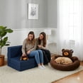 thumbnail image 2 of Sillón Plegable Matrimonial Atlas Azul Marino + Cama para Perro y Peluche de Oso, 2 of 5