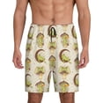 thumbnail image 1 of Balery Frogs Pantalones cortos de pijama de punto de algodón para hombre con cinturilla y bolsillos-3X-Large, 1 of 6