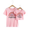 thumbnail image 4 of TAIAOJING Mommy and Me Outfits T Short Tops And Blouse Casual Kids Me Summer Clothes Shirt Outfits Sleeve Family Baby Mommy For Toddler Rainbow Tee Girls Girls Tops 3-4 Years, 4 of 9