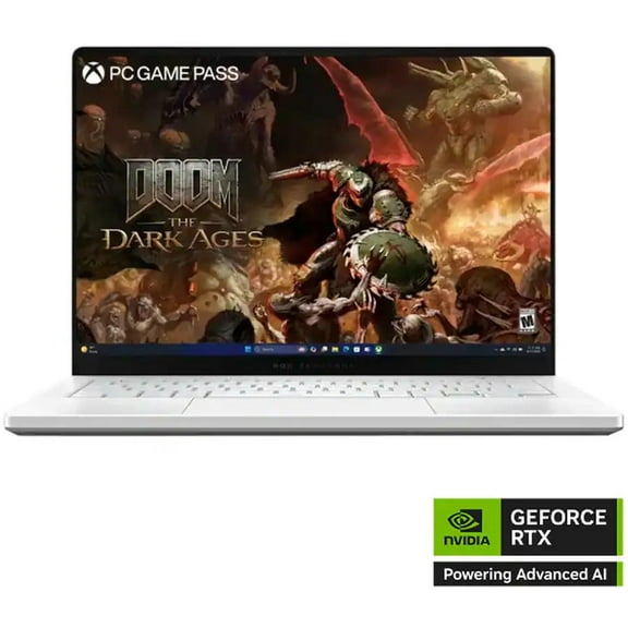 ASUS - ROG Zephyrus G14 14" OLED 3K 120Hz Gaming Laptop - AMD Ryzen 9 270 - 16GB LPDDR5X - GeForce RTX 5060 - 1TB SSD - Platinum White