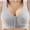Gray, variant on Plus Size Solid Color Balconette Bras Women's Full Coverage Comfort Support Daily Use My Items New arrivals