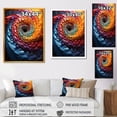 thumbnail image 4 of Designart "Solitary Arc Rainbow Spiral II" Abstract Canvas Wall Art - Modern Colorful Abstract Spirals Bedroom Canvas Wall Art, 4 of 6
