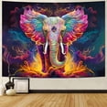 thumbnail image 1 of Tapiz con diseño de elefante psicodélico para colgar en la pared, 150 cm x 130 cm, 1 of 3