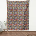 thumbnail image 4 of Ambesonne Mandala Fabric by the Yard Upholstery, Ethnic Folk Round Flowers, 1 Yard, Multicolor, 4 of 5