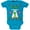 Blue, variant on Alien Peace on Earth Ugly Christmas Sweater Soft Baby One Piece Turquoise 9-12 M