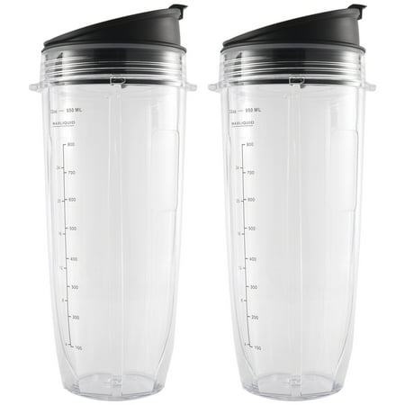 

32-Ounce Cup with Sealed Lid for Nutri Ninja 1000W & Dual Blender