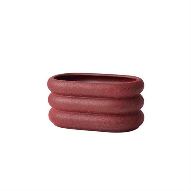 Maceta de cerámica for verduras y orquídeas, con bandeja, color verde suculento, for oficina, perforada, grande