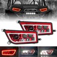thumbnail image 4 of Headlamp Bright LED Headlight Red Lens with Halo  6000K IP67 Waterproof Fit for  RZR 900 XP 1000, 4 of 8