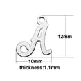 thumbnail image 3 of 26 colgantes con letras en inglés, 26 dijes del alfabeto de acero inoxidable de la A a la Z, accesorio para hacer joyas, collares y pulseras, 3 of 7