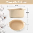 thumbnail image 2 of Brown Woven Cotton Rope Storage Basket with Lace Trim, Collapsible Toy Organizer, 13" D x 8" W x 6" H, Decorative Basket for Nursery,Beige, 2 of 8