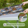 thumbnail image 6 of Dachshund and Flower Square Fitted Tablecloth with Elastic Edge,Square Table Cover,Washable Elastic Table Cover for Home Kitchen Party Decor 36"x36", 6 of 6