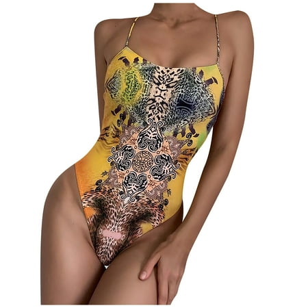 

Donna Costume da Bagno Halter Open Back Bathing Suits One Shoulder Swimwear Crossover Bustier High Waist Bikini Bademode Ruched High Cut Monokini Swimsuit Bathing Suit Cover Ups
