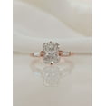 thumbnail image 4 of SOLITAIRE JEWELS 2.50Ct Radiant Moissanite Diamond Engagement Ring 14K Rose Gold With Tapered Side Moissanite, 4 of 7