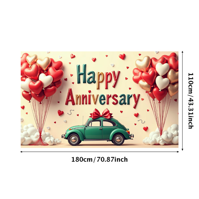 Anniversary Celebration Backdrop Banner Party Decorations Photography Props Event Background Home Decor Supplies Happy Anniversary Decor