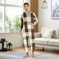 thumbnail image 3 of joogoo Checkered Unisex Adults Onesies Pajamas Jumpsuits L, 3 of 7