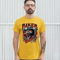 thumbnail image 3 of Tee Hunt Biker From Hell T-shirt Ride or Die Skeleton Outlaw Route 66 Men's Tee, Yellow, Medium, 3 of 5