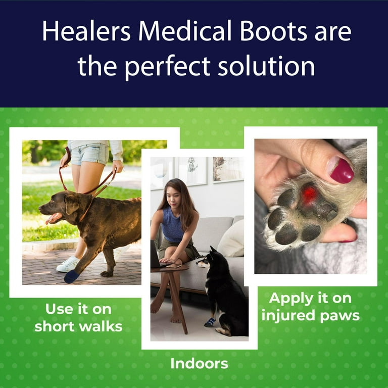 Healers Medical Dog Boot, SINGLE UNIT ONE BOOT IN PKG) MEDIUM