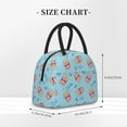 thumbnail image 2 of Honeii I Am A Fan Popcorn Print Insulated Lunch Bag Women Reusable Lunch Box with Pocket for Work Picnic Travel -One Size, 2 of 6