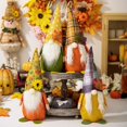 thumbnail image 3 of Thanksgiving Gnomes Plush Fall Decorations,Autumn Harvest Farmhouse Tiered Tray Decor Thanksgiving Day Gift Handmade Nisse Scandinavian Elf Dwarf Doll Home Ornaments   ﻿, 3 of 6