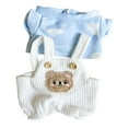 thumbnail image 4 of Almencla Dolls Suspender Pants with T Shirt Set Accs Handmade Clothing for 20cm Dolls Blue, 4 of 8