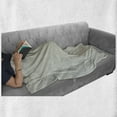 thumbnail image 6 of Geometric Soft Flannel Fleece Blanket, Grid Style Geometric Arrangement Abstract Art Chevron Zigzags Lines, Cozy Plush for Indoor and Outdoor Use, 50" x 70", Ivory Coral and Seafoam, by Ambesonne, 6 of 6