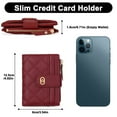 thumbnail image 5 of GAEKEAO Small Wallet for Women Slim Bifold Leather Credit Card Holder Wallets Zipper Pocket Coin Purse with ID Window, 5 of 7