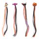thumbnail image 1 of 4pcs Halloween Girls Accesorios para el cabello Clips con extensiones de cabello (gato, calabaza, fantasma, murciélago), 1 of 5