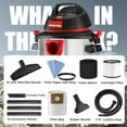 thumbnail image 6 of Shop-Vac Wet/Dry Vacuum Cleaner, 5 Gallon, 4.5 HP, Corded Electric, Silver, Model 5989300 for Garage Use, 6 of 7
