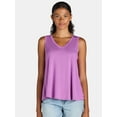 thumbnail image 4 of Time and Tru Women's Hi-Low Tank Top, Sizes S-XXXL, 4 of 5