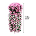 thumbnail image 3 of Guirnalda colgante de flores artificiales de violeta con orquídeas de seda, arreglo floral decorativo reutilizable para bodas, eventos, decoración del hogar y jardín., 3 of 6