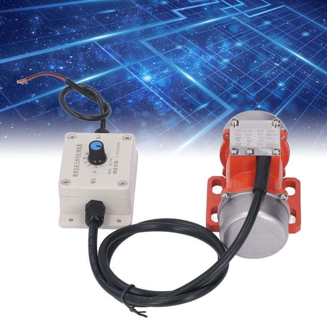Electric Vibrating Motor, 30W 4000RPM Adjustable Exciting Force Brushless DC Vibration Motor with Speed Controller for Mining Metallurgy Coal Electric Power