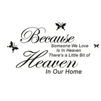 Wall Sticker English Letter Butterfly Pattern Removable Wall Decal Wall Decor for Living Room