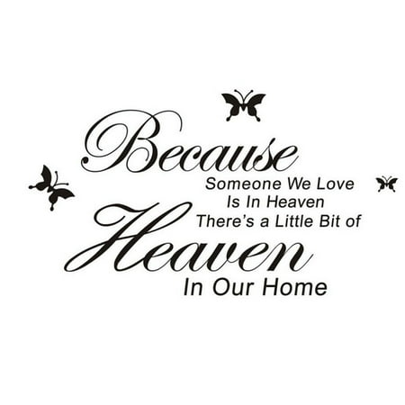 Butterfly Stickers Wall Wall Sticker English Letter Butterfly Pattern Removable Wall Decal Wall Decor for Living Room ()